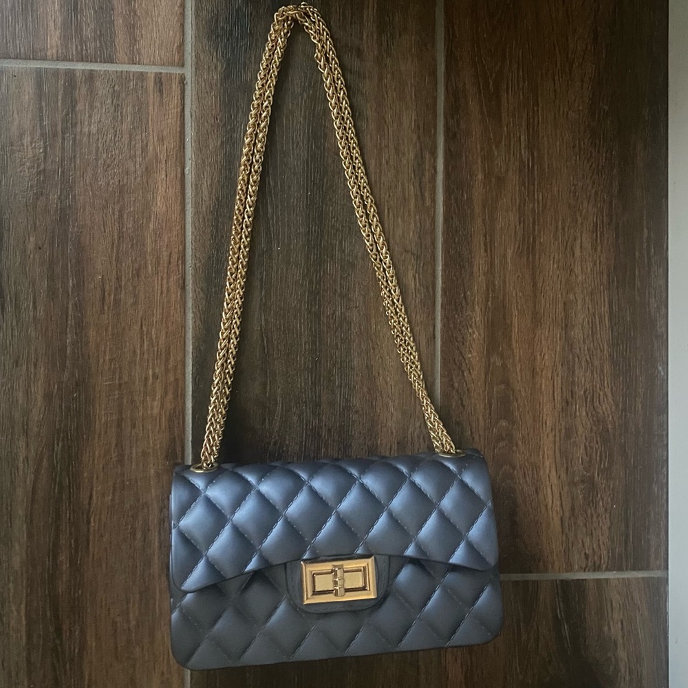 Deluxity Los Angeles Black Jelly Purse NWT